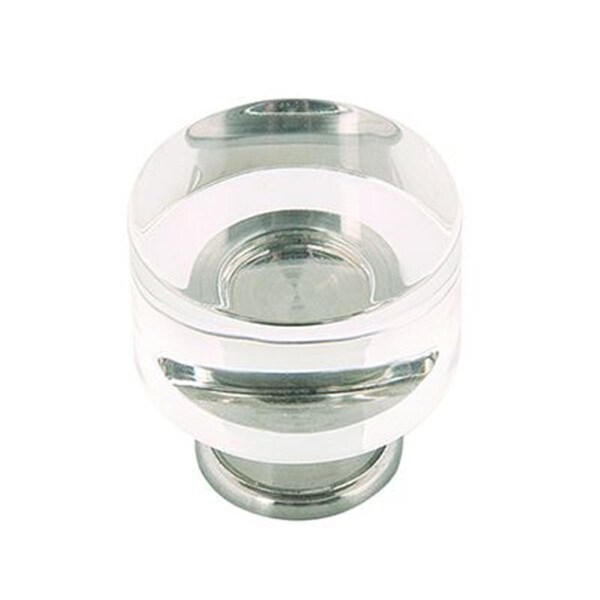 Belwith Products 1.25 in. dia Crystal Clear Knob - Crysacrylic with Satin Nickel BWP3709 CASN - main